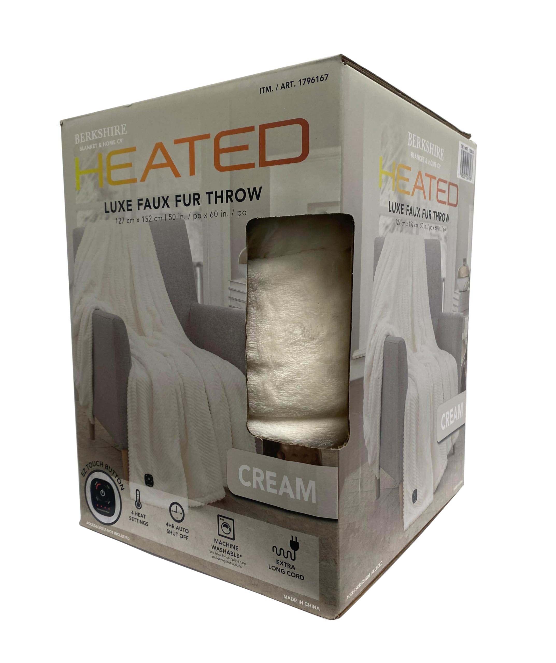 Amazon.com: Sepras Berkshire Life Heated Throw 1796167 Designed in